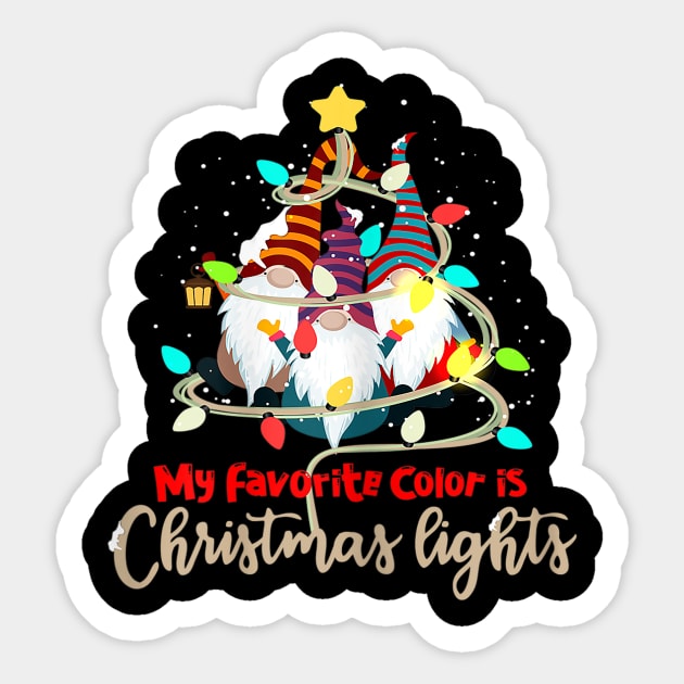 my favorite color is christmas lights Sticker by Barnard